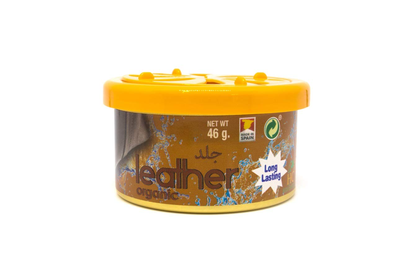 Everfresh Car perfumes and fresheners- Open and Close Twist Feature Organic can air freshener Leather Fragrance