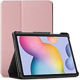 Samsung Galaxy Tab S6 Lite 10.4 funda con soporte - El exclusivo diseño plegable y los materiales de la funda permiten las posiciones de mecanografiado y en vertical, y múltiples posiciones de soporte apaisadas