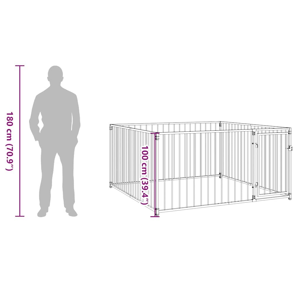 vidaXL Outdoor Hundezwinger 200x200x100cm Hundekäfig Hundehaus Hundehütte