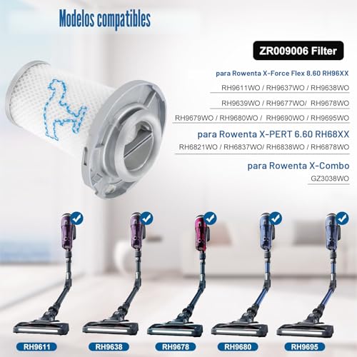 Miniatura 2 de 2 Filtro De Repuesto Para Rowenta Zr009006 X-Force Flex 8.60 Rh9611 Rh9637 Rh9638 Rh9639 Rh9677 Rh9678 Rh9679 Rh9680 Rh9690 Rh9695 Para X-Pert 6.60 Rh6821 Rh6837 Rh6838 Rh6878 Aspiradora