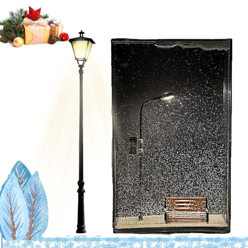 Snow Tales Lamp The Magic Snow Lamp Link in bio Night StreetLamp Christmas Snow Scene Light DIY Materials Christmas SnowScene Street Light DIY Material Kit (C)