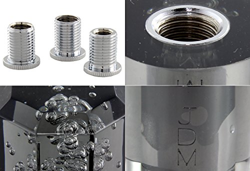 Hk5 Universal Jdm Vip 150Mm Manual Mt Transparent Octagon Crystal Bubble Shift Knob 1 Pack (Black) #TOP1