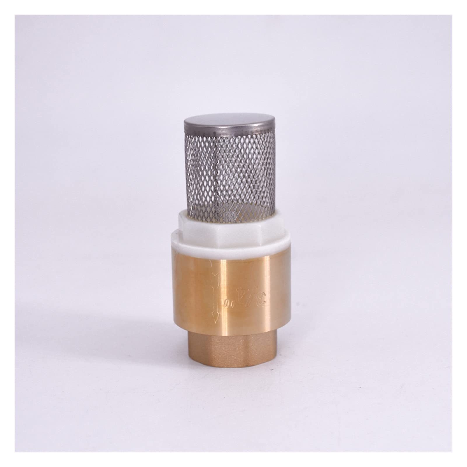 Válvula de Bola Parada Agua fría y Caliente, válvula retención latón con Rosca Hembra BSPP 1/2 ", 3/4", 1 "-2", colador Acero for Bomba plomería