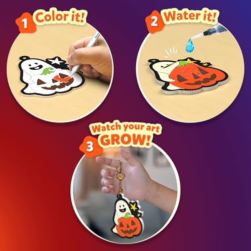 Image of Skillmatics Halloween Aqua Puffs - 3D Art Kit, Paint By Number Kit