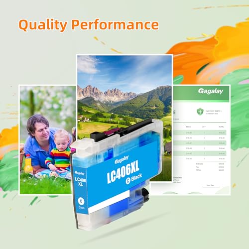 Image of LC406XL Ink Cartridges for Brother Printer Compatible with Brother MFC-J4335DW Ink Work for MFC-J5855DW MFC-J6555DW MFC-J4535DW Printers (4 Pack, Black and Color)