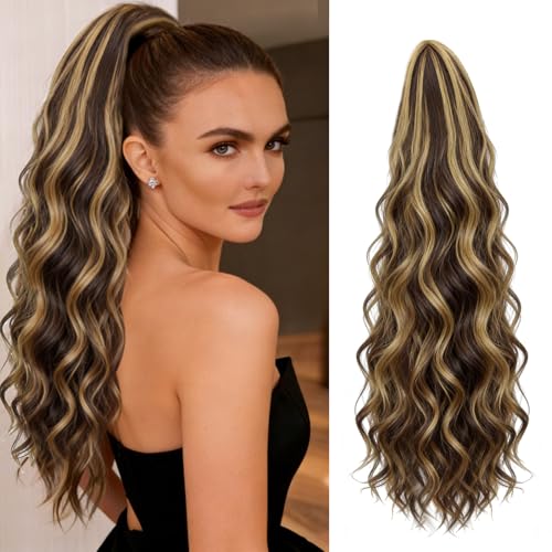 Extension Sintetica per Ponytail - Capelli Ricci Ondulati Posticci per Donne - Facile Applicazione e Confortevole - Lunghezza 65 cm per Stile Naturale e Glamour in Ogni Occasione