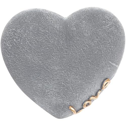 UTHCLO 心形ペット墓標 樹脂製犬猫用記念プレート 屋外用園フィギュア 写真対応 犬墓標 ペット思い出保存用