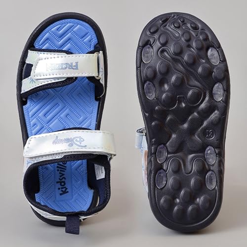 Image of Kidsville Official Frozen Printed Sandals For Kids Girls Anti-Skid Comfortable | Adjustable Double Strap Closure | Flexible & Lightweight Footwear for Baby