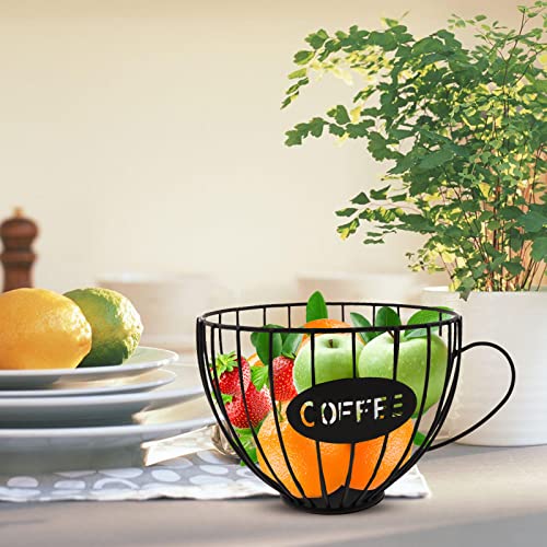 Flameer Coffee Pod Holder And Organizer Coffee Capsule Storage Basket Coffee Cup Basket Coffee Mug Storage Basket - Black #TOP4