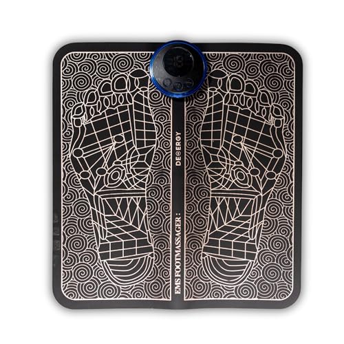 DEMERGY® Massage des Pieds Tapis électrique portatif de massage EMS Foot Massage Pad avec SME Technologie Physiothérapie et Design Ergonomique réduction de la fatigue favorisant la circulation de sang