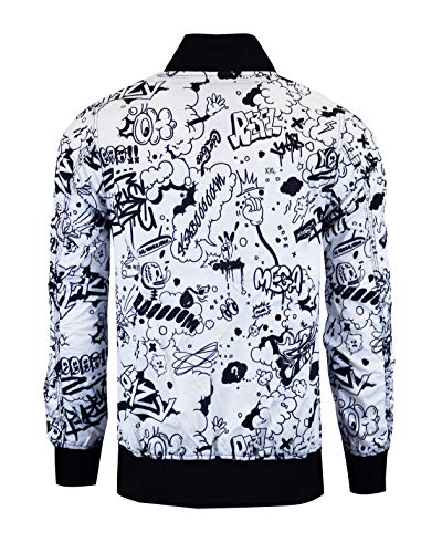 Image of Screenshotbrand Lightweight Hooded Water Resistant Windbreaker - Zip-up Fashion Map Print Rain Jacket