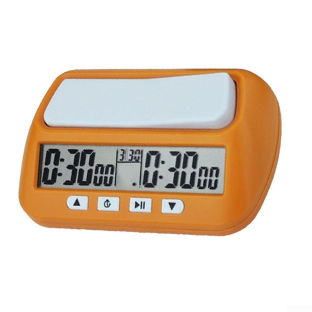 3-in-1 Digital Chess Clock Timer,Chess Timer for Board Games,Professional Chess Timer with Bonus Delay Count Down Up Function(B)