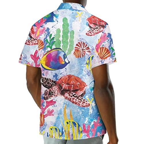 Hawaiian Shirt for Men Beach Outfits Button Up Rave Top4