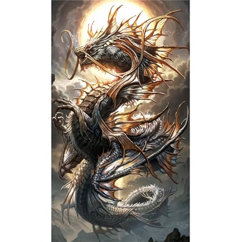 Kit Broderie Diamant Dragon Facile pour Éviter le Stress Activité Manuelle Adulte 5D