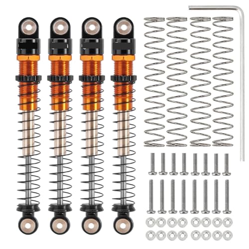Amortisseurs à double barillet en aluminium filetés de 51 mm pour voitures RC 4 pièces