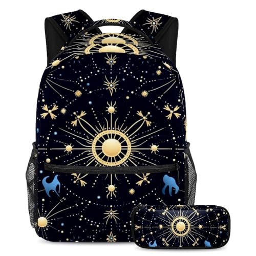 Ensemble Galaxy Virgo Constellation 5 sac spacieux avec motif imprimé