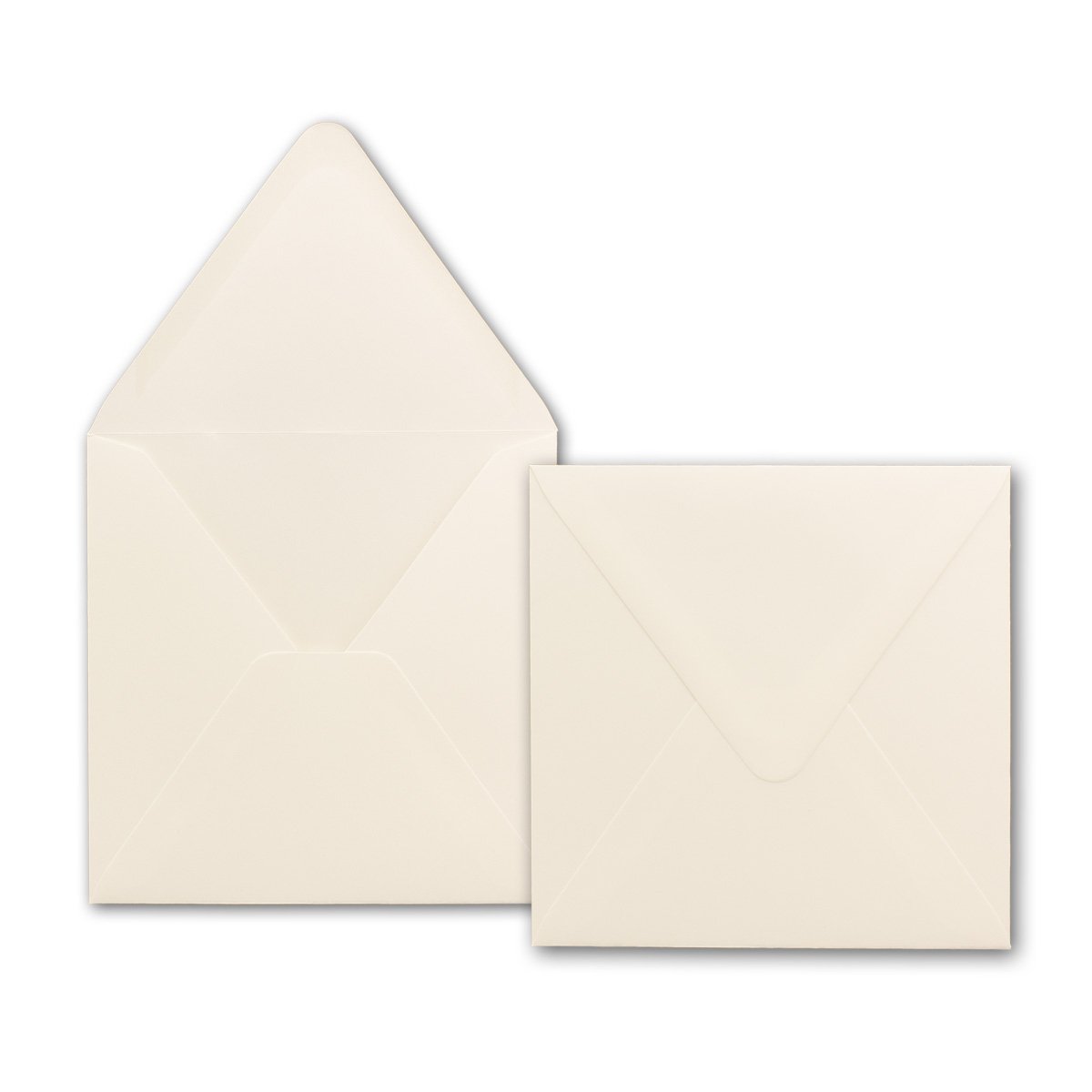 Enveloppes Kraft Carrées 145x145mm - 25pcs - Rabat Pointu - Papier Recyclé Vintage