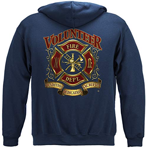 Firefighter Hooded Sweatshirt, 50/50 Cotton Poly Blend Mens Shirts, Show Your Pride with Our...