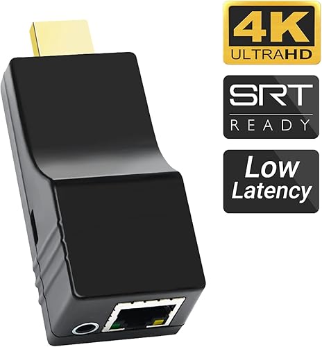 Miniatura 2 de DDMALL Decodificador de vídeo HDMI 4K, H.265 H.264 SRT decodificador para decodificación de flujo IP, salida de entrada 2160p60, baja latencia,