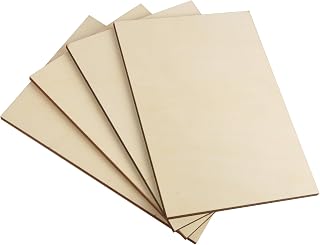 Sperrholzplatten 6mm Extra Dick, 4x A4 (210 x 297 mm) Lindenholz Bastelholz