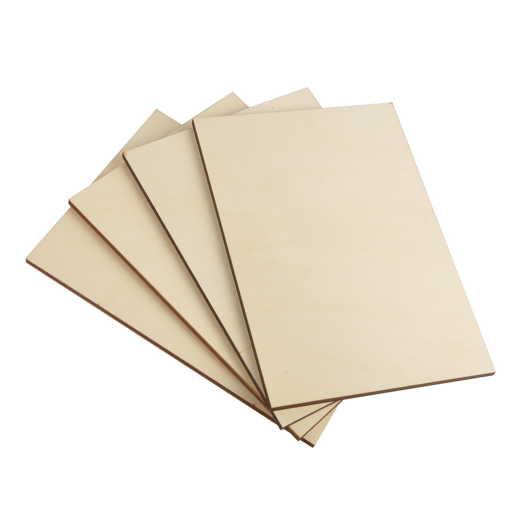 Artificer 6mm (1/4") Thick Basswood Plywood Sheets for Crafts, 4 x A4 (210x297mm) Wooden Blanks for Laser Cutting Engraving