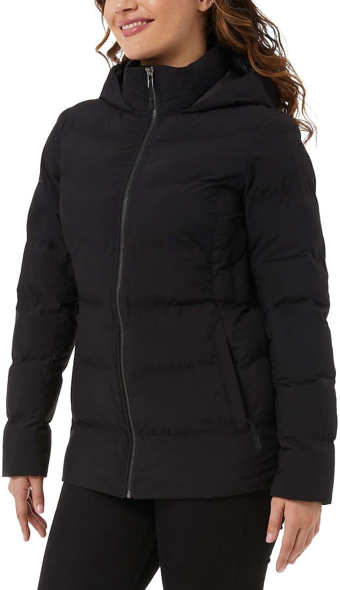 32 Degrees Women's Wide Channel Hooded Puffer Winter Jacket - Image 2