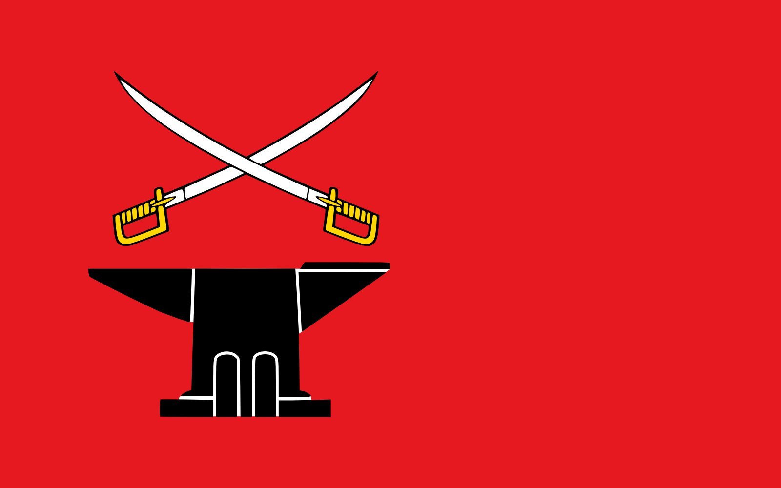 Drapeau Gmina Kowala de qualité supérieure avec finitions renforcées