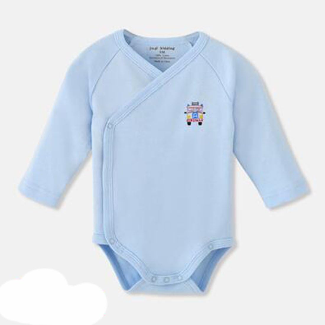 Baby Boys Girls Long Sleeves Kimono Bodysuit Cotton Baby Side-Snap Clothes Pack of Baby Layette Set