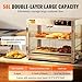 VEVOR 2-Tier Commercial Food Warmer Display, 800W Food Display Warmer with Light to Enhance Food Display, 86℉~185℉ Temperature Control, 58L Large Capacity for Hamburger, Pizza, Bread, Fried Chicken