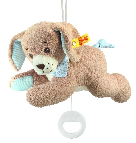 Steiff 239700 Gute-Nacht-Hund Spieluhr Plüschtier, Mehrfarbig, Medium, 22 cm
