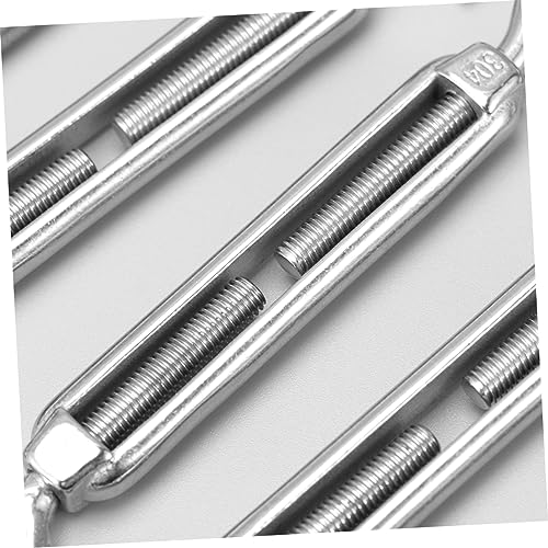 5 unidades Tensor para cable de acero inoxidable con tornillo Bloom y gancho para cable y cuerda de acero miniatura 6
