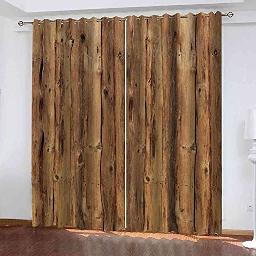 BFYRYL Rideaux Occultant Planches Anciennes Isolant Thermique décora Cover