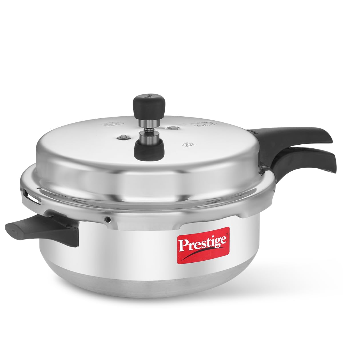 Prestige Deluxe Plus Senior Deep Pressure Cooker 6 L | Induction Base Stainless Steel Pressure Cooker | Silver - MPD10706