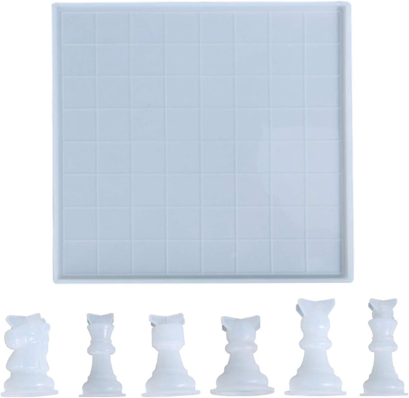 Stampi Per Scacchi In Resina Epossidica - Set Completo Con Scacchiera E 16 Pezzi 3D | Ideale Per Fai Da Te E Regali - Foto 10