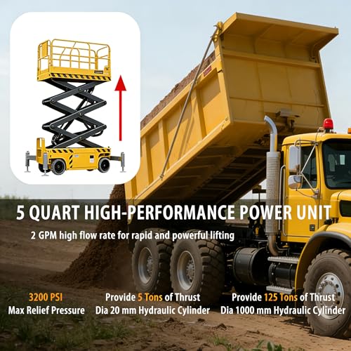 Image of 12 Quart Single Acting Hydraulic Pump Hydraulic Power Units 12V DC Hydraulic Pump SAE #6 Connector for Dump Trailer Car Lifting