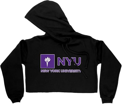 New York University Women's Cropped Fleece Hoodie - NYU Cropped Hoodie for  Women - Cool Graphic Hooded Sweatshirt - Black, S at Amazon Women's  Clothing store