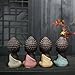 UOON Cute Small Buddha Statue Monk Figurine Outdoor Home Decor - 4pcs