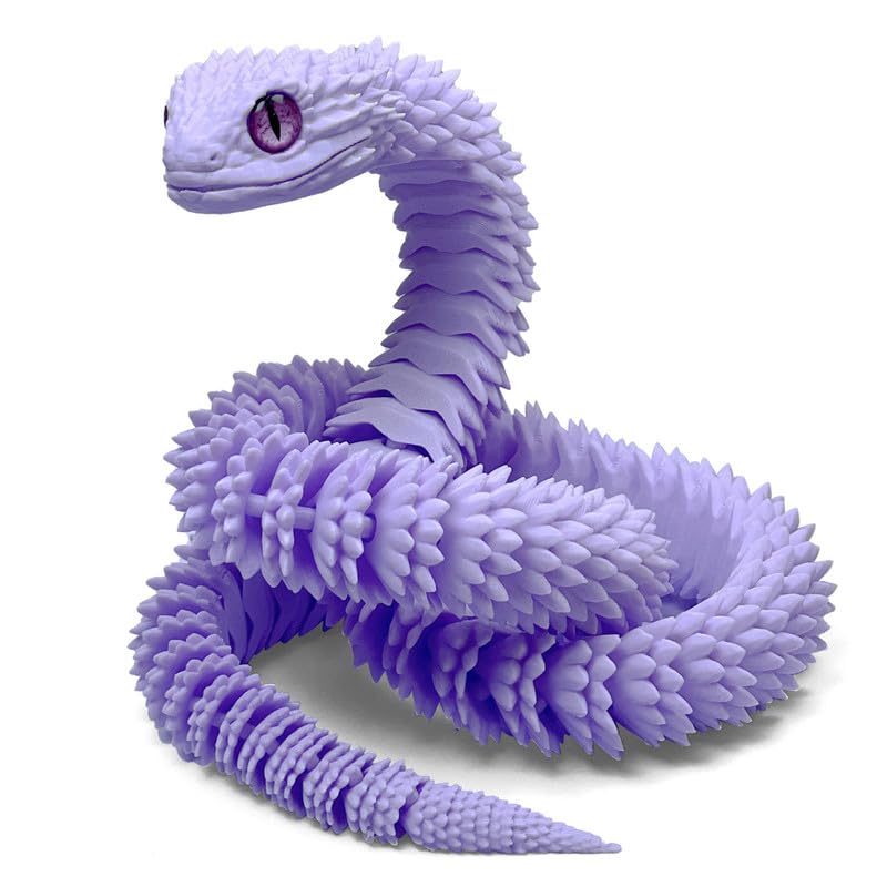 3D Printed Snake - 24 Inch Movable Articulated Snake, Perfect 3D Printed Animals for Educational Toys! Must-Have Toys for Kids and Collectors, Home