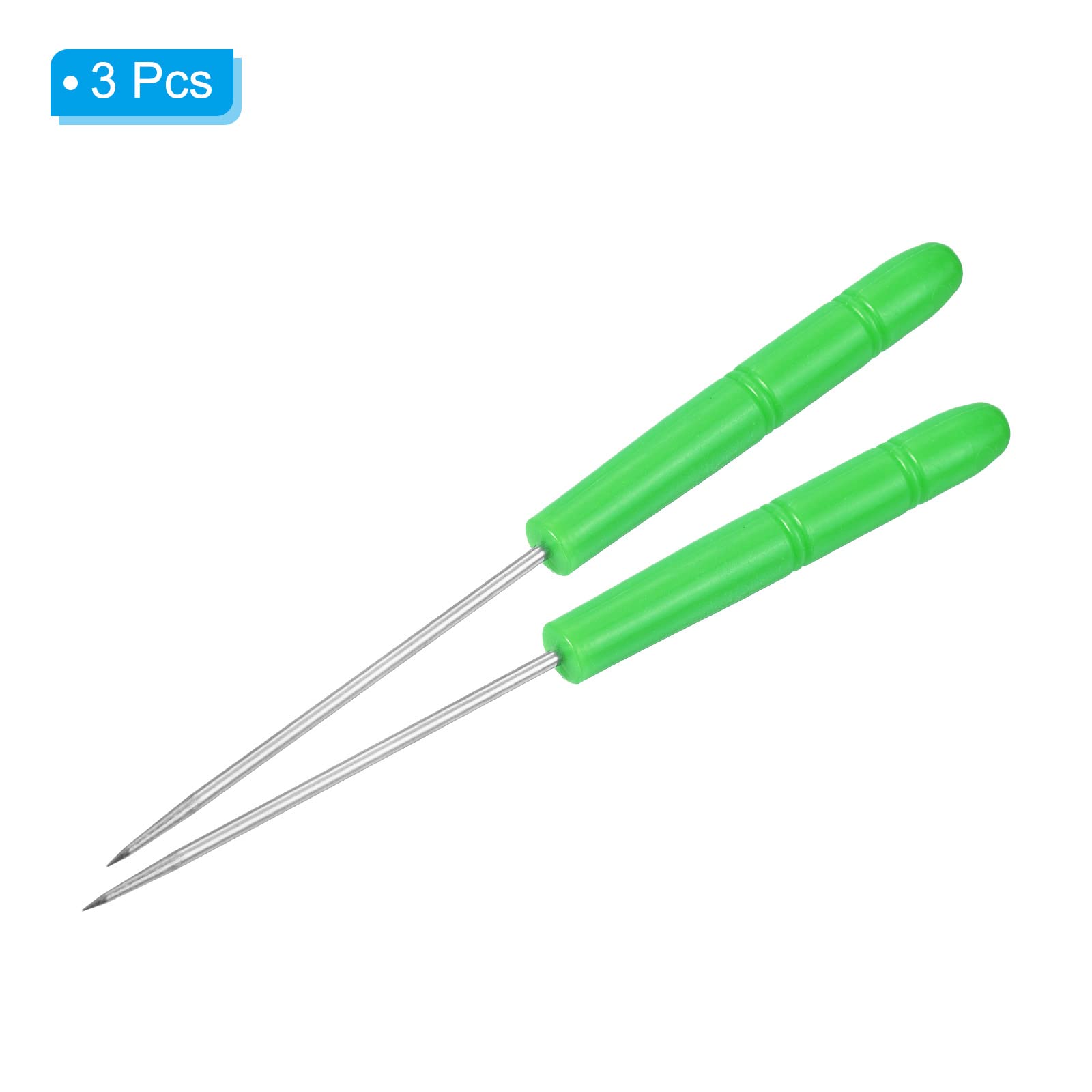 PATIKIL Badminton Racchetta Incordatura Punteruolo 3pz Tennis Racchetta Corda Dritto Punteruoli Guida Strumento Verde