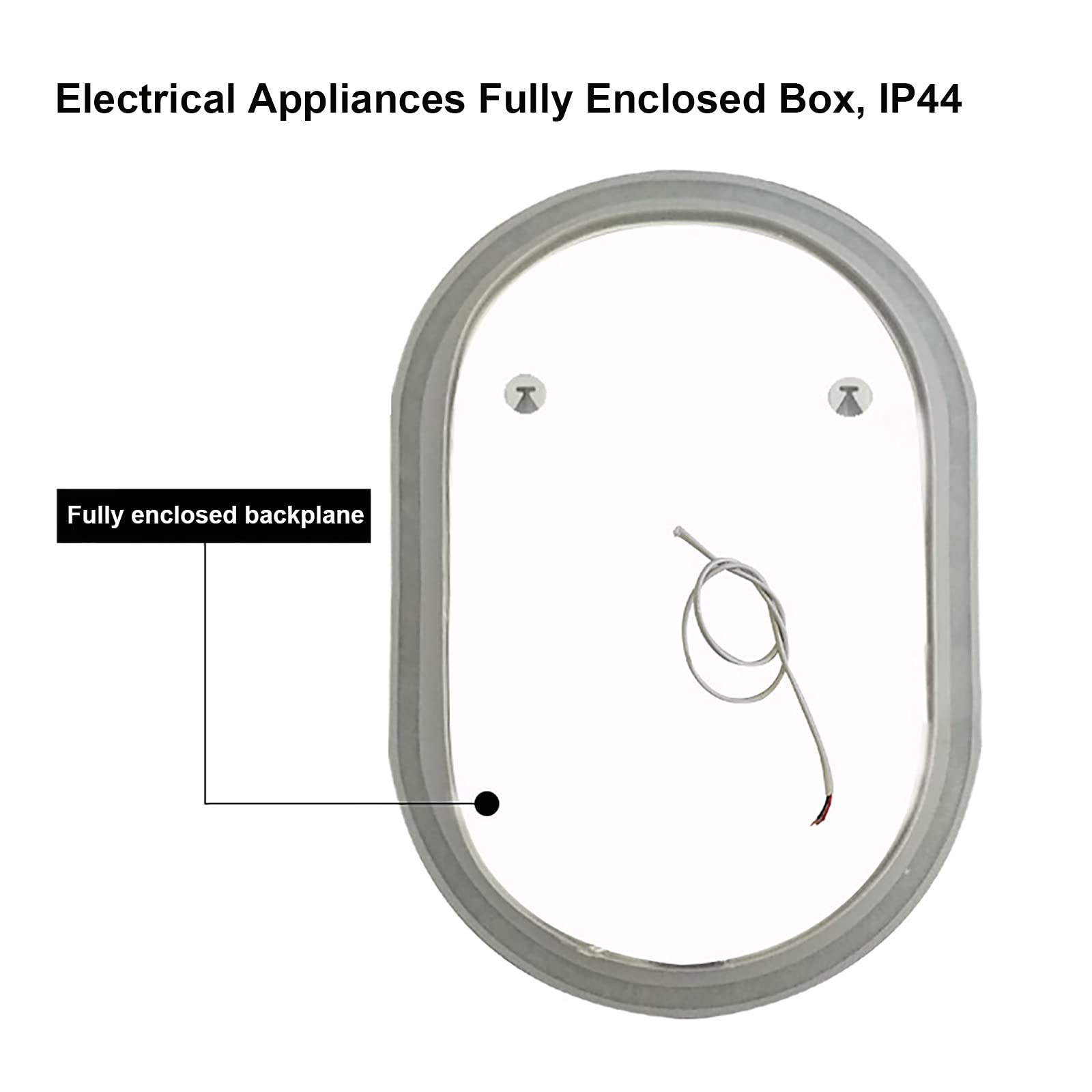 Specchio Espejo de baño con iluminación LED para el hogar, espejo de pared para maquillaje o baño, con luces blancas frías de 6500 K, interruptor de sensor táctil único, espejo moderno inteligent