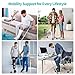 Adjustable Folding Forearm Crutches for Adults – Lightweight Ergonomic Arm Crutch Pair, Portable Heavy Duty Walking Aid for Seniors & Elderly, Supports 300 lbs (Fits 5'2″–6'5″, Gray Handle)