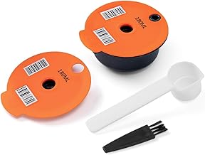 i Cafilas 1 Capsula ricaricabile riutilizzabile per Bosch Tassimo + 1 cucchiaio + 1 spazzola per la pulizia (180 ml)