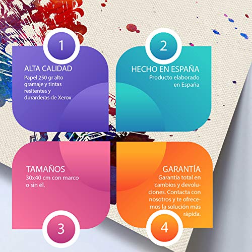 Nacnic stampa artistica in stile acquarello del