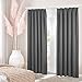 Produktbild Deconovo Vorhänge Blickdicht Gardinen mit Kräuselband Thermo Vorhang Verdunkelung für Schiene Wohnzimmer Schienensystem 175x140 cm Hellgrau 2er Set