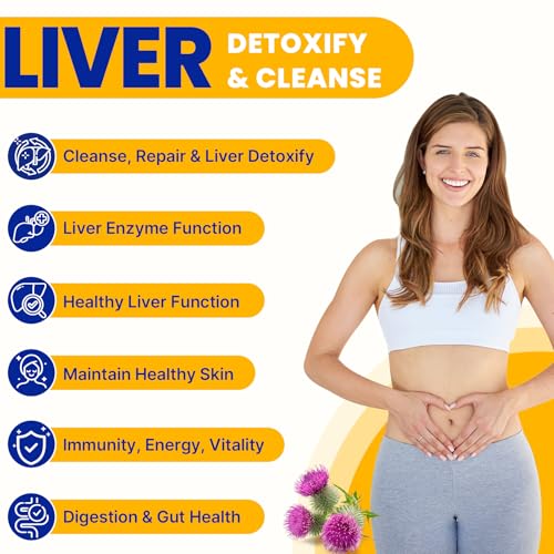 Liver Detoxify Repair & Cleanse, 20 Billion Afu Akkermansia Probiotic with Milk Thistle, Dandelion & Turmeric, 8-in-1 Herbal Formula for Liver Support & Renew, Antioxidant, Gut & Skin Health, 60 Caps — view 2