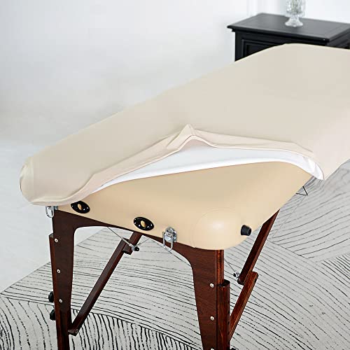 ARTABLE Beige Waterproof Leather Massage Table Cover Protector 30x70 Inch