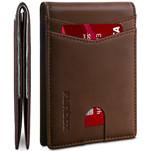 Runbox Men's Wallets Slim Rfid Leather Bifold Mens Wallets With Gift Box #TOP15