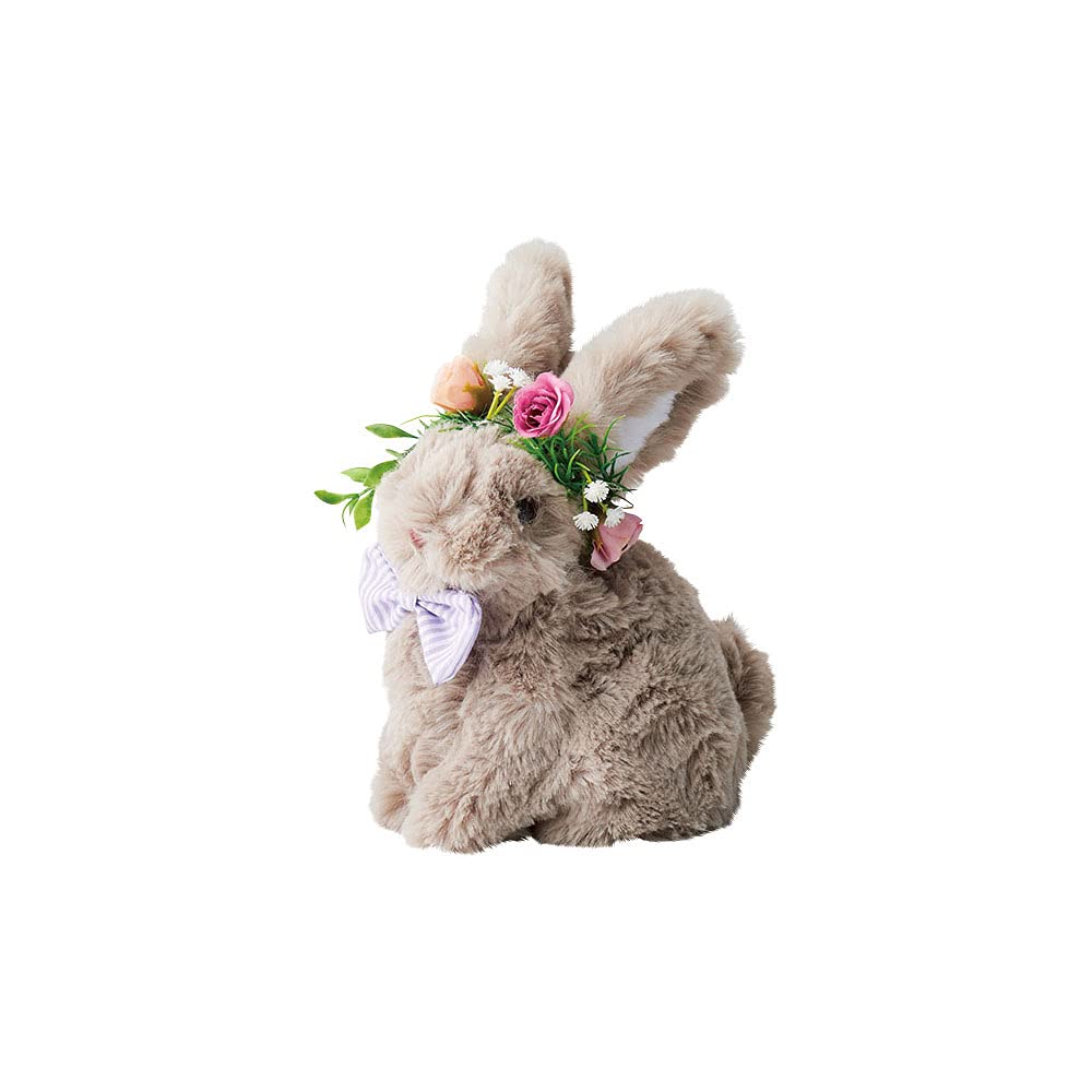 Amazon.co.jp: パセオ 花ウサギ グレー 14×11×19Hcm 63-06GY : ホーム