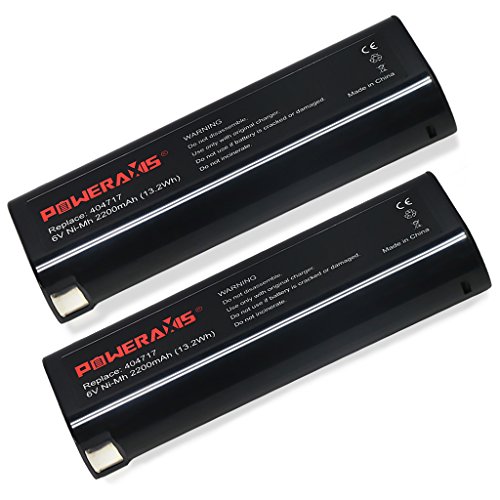 Paslode IM350,POWERAXIS Paslode 404717 Batería 2PCS 6V 2200Ah Ni-MH Taladro Batería de Repuesto para Paslode 404717 IM350 IM250 IM200 IM65 IM50