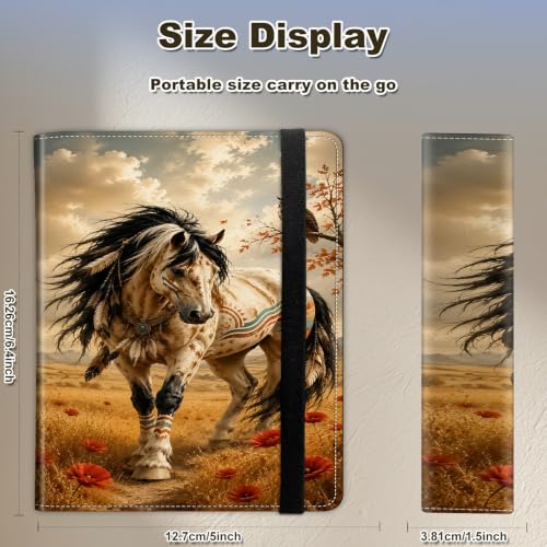 Image of Photo Album 4x6 120 Photos with Strong Elastic Band, Wildflower Horses